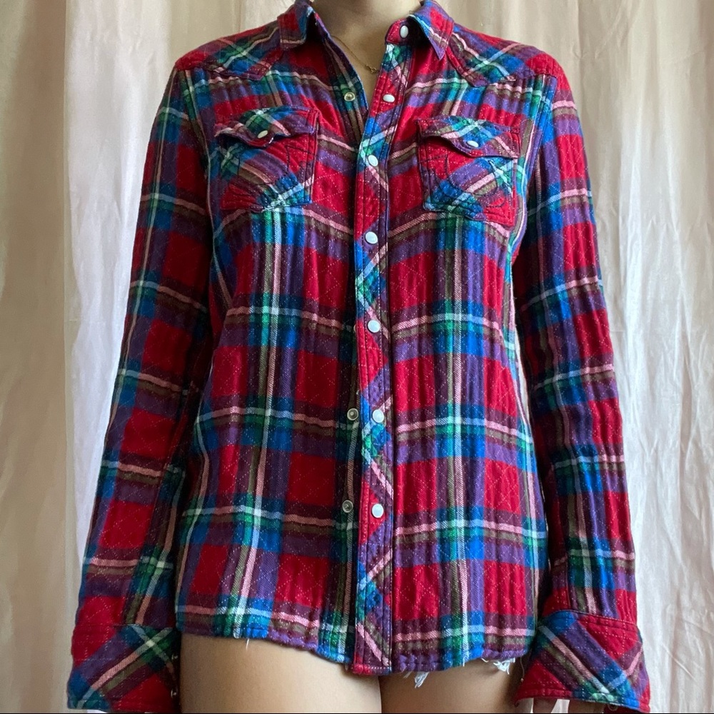 True Religion Flannel 💙❤️💚